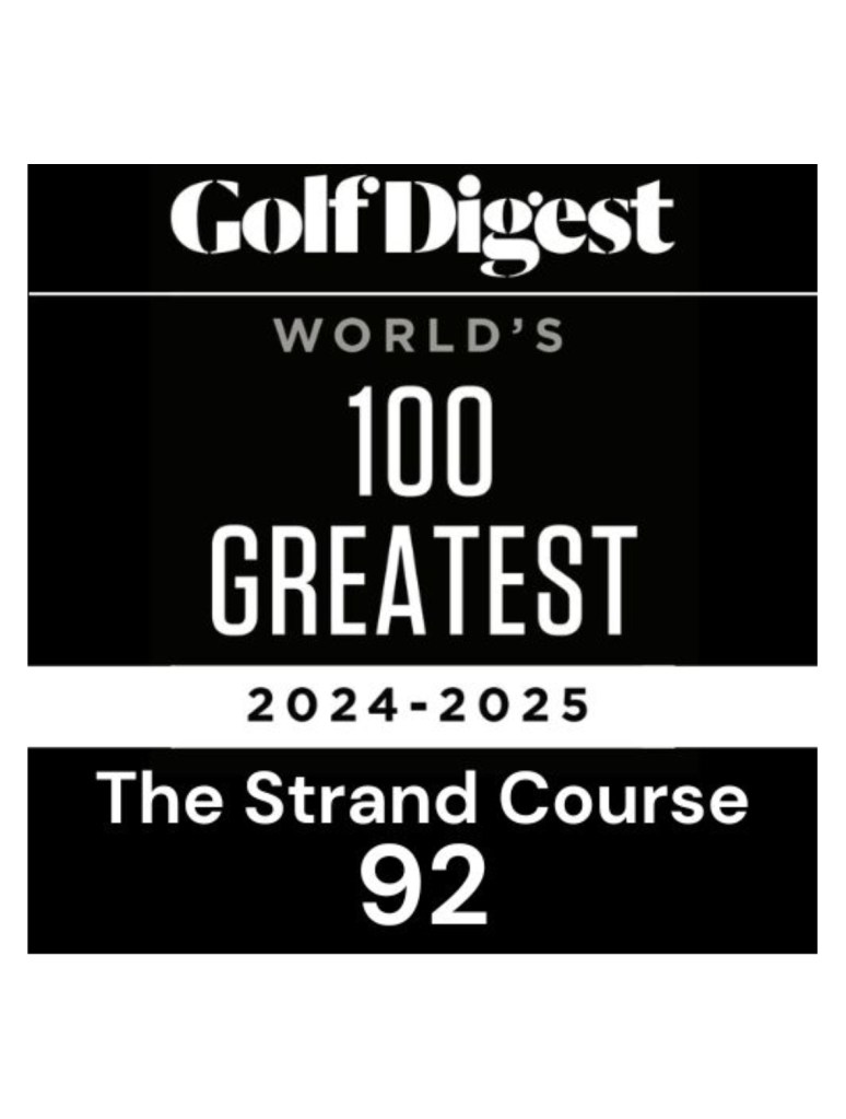 Golf Digest ranked World's 100 Greatest courses of 2024-2025 for the Strand Course 92 